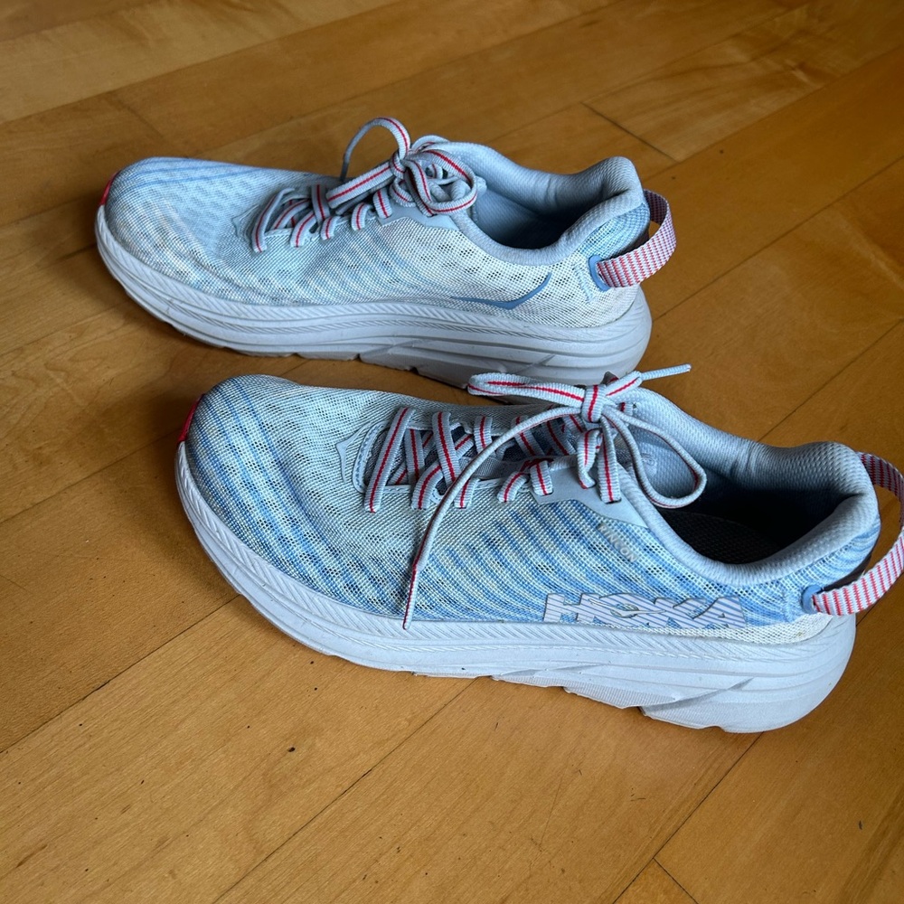 Hoka One One women’s Blue and White Sneakers